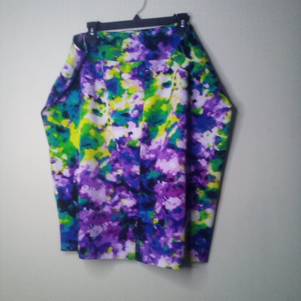 Lane Bryant Skirt 24 Women Straight Pencil Knee Length Pattern Colorful - Picture 6 of 15
